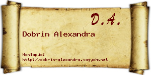 Dobrin Alexandra névjegykártya