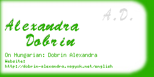 alexandra dobrin business card